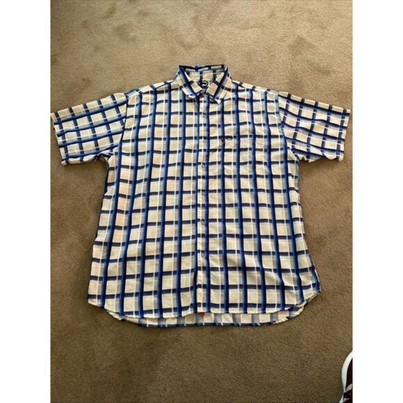 ECKO UNLTD MEN'S PLAID WOVEN SHORT SLEEVE BUTTON UP SHIRT SIZE XXL - Picture 1 of 15